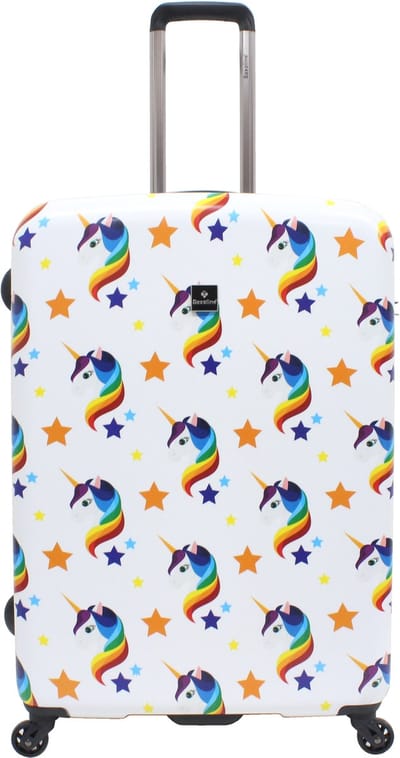 Saxoline Harde Koffer / Trolley / Reiskoffer - 76 cm (Large) - Unicorn Print - Bedrukt / Large