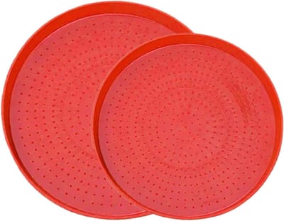 Pluimveevoederbak 2 Stuks - Kippen Voederplaat - Voedertrog Buiten - Weerbestendig UV-gestabiliseerd - 40 cm - Niet gespecificeerd