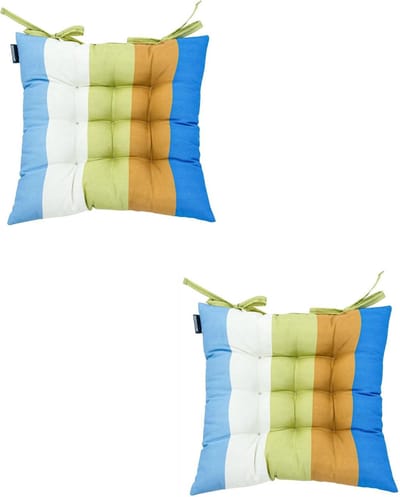 Madison - Zitkussen - Universeel - 2 stuks - 46 x 46 cm - Vivero Azur - Tuin - Toscane