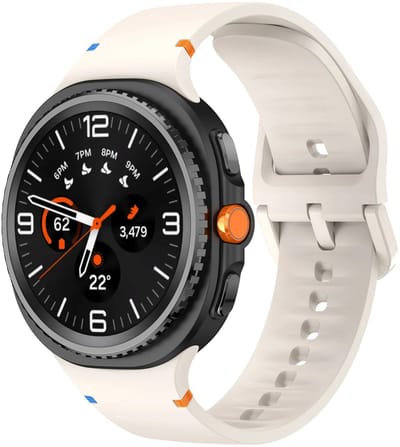 Strap-it Siliconen bandje met gespsluiting geschikt voor Samsung Galaxy Watch 9 (40/44mm) / Watch 8 (40/44mm) / 8 Classic (46mm) - sterrenlicht
