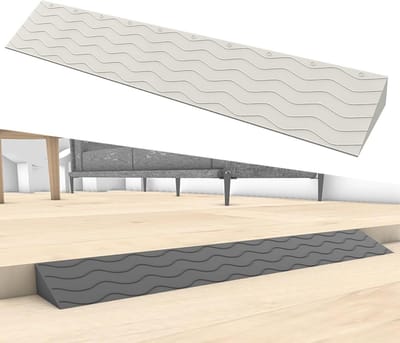 Drempelhelling - Oprijplaat - Makkelijke Toegang - Antislip Oppervlak - 99cm Lengte - Geel