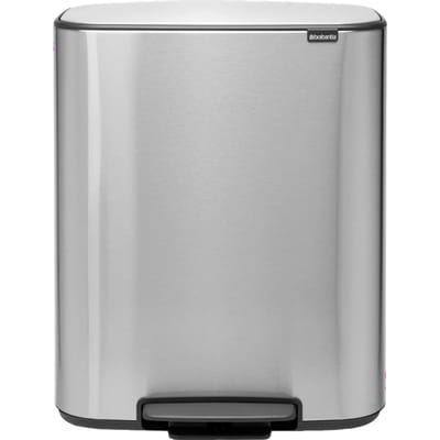 Brabantia Bo Prullenbak - 60 liter - 1 vak - Matt Steel Fingerprint Proof