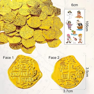 110 Stuks Nep Gouden Munten voor Piratenschatten, Speelgoed en Decoratie