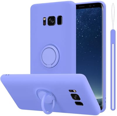 Cadorabo Hoesje geschikt voor Samsung Galaxy S8 PLUS in LIQUID LICHT PAARS - Beschermhoes van flexibel TPU silicone Case Cover met ring