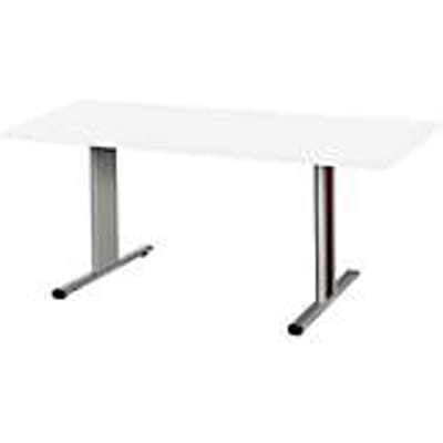 Schäfer Shop  Select Vergadertafel Planova, rechthoek, 1600 x 800 mm, wit, accentlijst bordeauxpaars