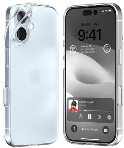 Mercury Jelly Case Voor Iphone 16 6.1 Beschermhoesje Met Telefoonhouder En Logo
