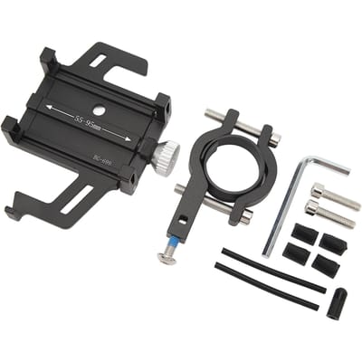 Motorfiets Telefoonhouder Aluminiumlegering Waterdicht Schokbestendig Fiets Telefoonhouder voor Smartphone gray