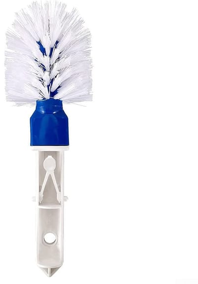 Dailygoods- Zwembadborstel Ronde Hoek - Zwembadreiniger - Borstel voor Telescoopbuis - Stijf/Hard Plastic - Flexibel Gebruik - Dikke Borstelharen