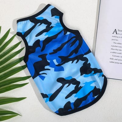 Nouveau Débardeur Camouflage pour Animaux de Compagnie pour Chien Mode Animal de Compagnie Petit Chien Gilet Doux T-shirt pour Chiot Protection Solaire T-shirt pour Chiot Vêtements pour Animaux de Compagnie S