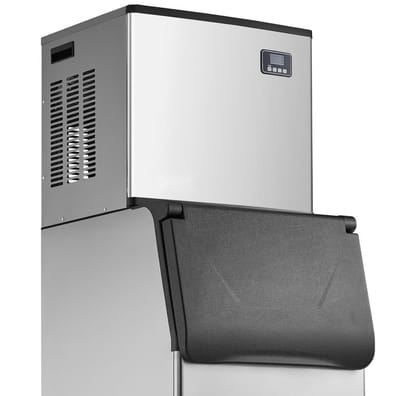 Commerciële ijsblokjesmachine - Kopunit - 181,4 kg/dag - Zelfreiniging - Getimede ijsproductie - Instelbare ijsdikte - Zonder opslagbak - RVS