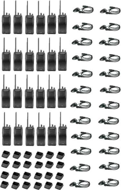 Set van 24 stuks Kenwood TK-3501 PMR446 met D-shape oortje en tafelladers