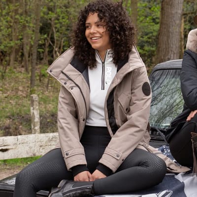 HV Polo Parka Vive Pebble - M | Zwart | Paardrijsokken