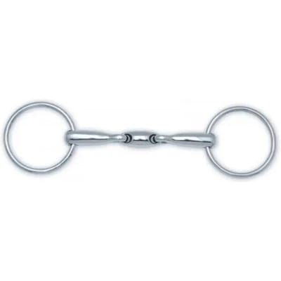 2-rings gebogen paardenbit met dubbele pauze HFI