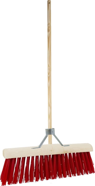 BETRA Buitenbezem - FSC hout - harde kunstvezel - 120 cm steel - inclusief stokhouder