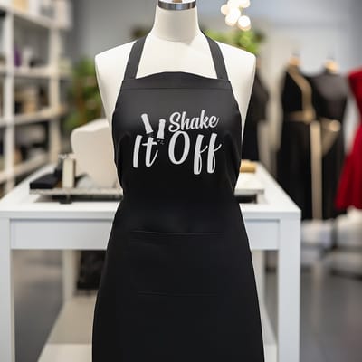 Verstelbaar kookschort, unisex, met 2 Zakken Vloeistof Druppel Waterbestendig Koken Keuken Restaurant Bar Schilderen BBQSchort, voor diverse doeleinden, Zwart Schorten Koksschort Unisex Schorten voor Vrouwen en mannen , shake it off