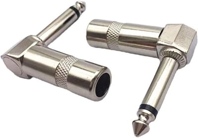 6PCS 1/4" Rechtse Hoek Plug 6.35mm 90 Graden TS Mono Mannelijke Soldeerconnector voor Luidspreker en Gitaar - Audio Accessoire, Geluidsverbinding, Muziekapparatuur