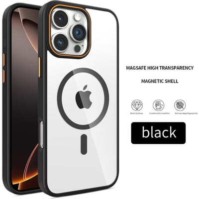Luxe Magnetische Draadloze Oplader Voor Magsafe Hoes voor iPhone 16 15 14 13 12 11 Pro Max Schokbestendig Zachte Bumper Transparante Hoes For iPhone 12