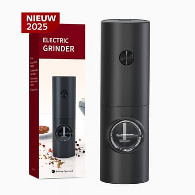 Elektrische Zout- en Pepermolen – Peper & Zoutstellen – Automatisch kruidenmolen – Keukengerei – Verstelbaar – Met LED Licht – BBQ Accessoire / Koken & Tafelen – 1 stuk