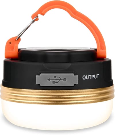 SnelShoppen - Camping Lamp LED Oplaadbaar, 4 Modes, USB, Draagbare SOS Lamp met Magnetische Basis en Haak, IP43 Waterdicht voor Buiten, Kamperen, Viss