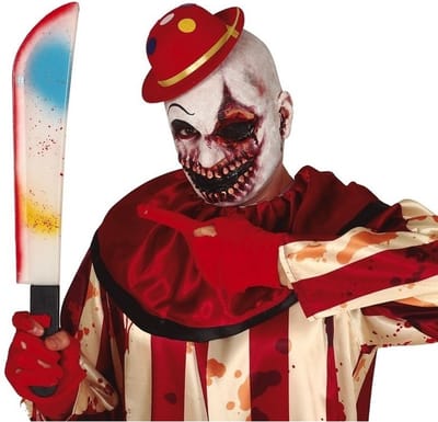 Horror slagersmes/kapmes/machete multicolour - Halloween verkleed accessoire 54 cm