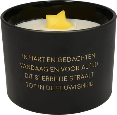 MY FLAME - Sojakaars - IN HART EN GEDACHTEN - Geur: Warm Cashmere - Kleur: zwart - 70 branduren - Maat: 11 x 8 cm