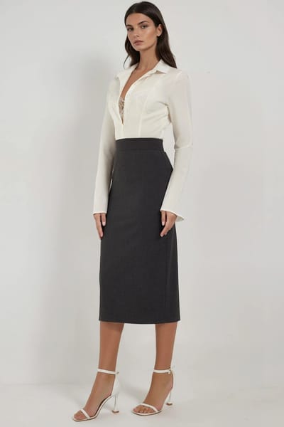 Hoge Taille Midi Rok