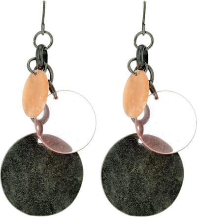 Behave - Ronde oranje oorbel hanger - Boho accent - Voor zomerlooks