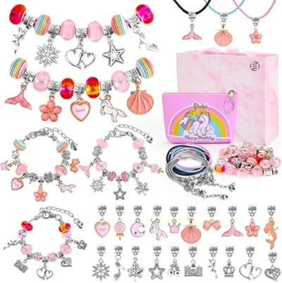 Equivera Armbandjes Maken Set Meisjes - Knutselset Meisjes - Knutselset voor Meisjes - Knutselset Meiden - Sieraden Maken Meisjes - Armbandjes Maken Meisjes - Cadeautip voor uw kind!