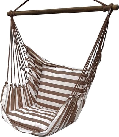 Hangstoel XL Taupe met kussens
