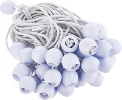 Grizzly Outdoor Tentelastieken met Bol 40 stuks – Ball Bungee – Spanelastieken – UV-bestendig – Heavy Duty – Voor Partytent, Zeil & Banner