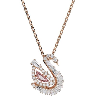 Swarovski Zwaan Design Ketting Dameskettingen Roségoud 5732414 Box+Shopping Bag white