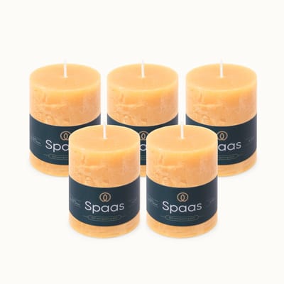 Spaas Rustieke Stompkaarsen - Zandkleur - 70/95mm - circa 35 uur - 5 kaarsen