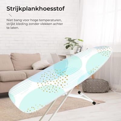 Strijkplankhoes - Strijkplankhoezen - Strijkplankovertrek - Lichtblauw met wit