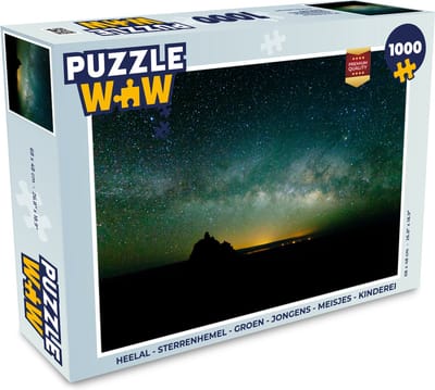 Puzzel Heelal - Sterrenhemel - Groen - Jongens - Meisjes - Kinderen - Legpuzzel - Puzzel 1000 stukjes volwassenen