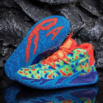 Nieuwe Lente Driebal Drie-generatie Basketbalschoenen Hoge schoenen Nieuwe Stijl van Praktische Slijtvaste Sportschoenen voor Studenten en Jeugd 38 blue