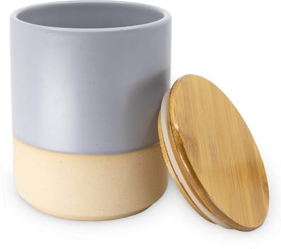 Porseleinen pot | Luchtdicht | Kleur: Blauw | Diameter: 10cm | Hoogte: 12,3cm