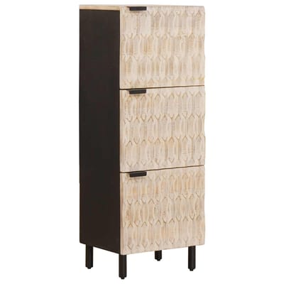 vidaXL - Highboard - Witte - Was - Afwerking - 40 - x - 33 - x - 110 - cm