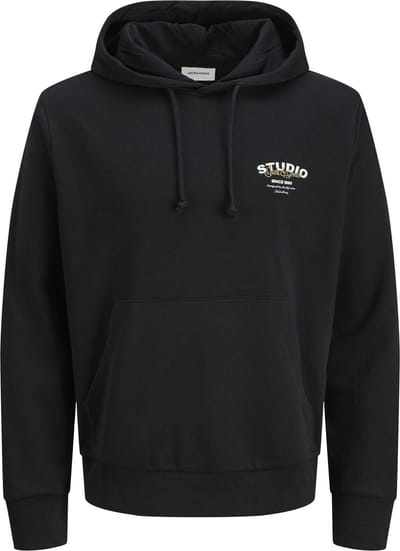 Jack & Jones Trui Jjyuki Sweat Hood Bf 12278611 Black/small Prin Mannen Maat - M