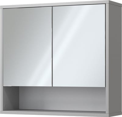 Vicco Eliza Badkamerspiegelkast – 70 x 65 cm met 2 deuren Grijs