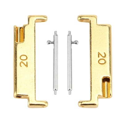 Dailygoods - Horlogebandadapter met Veerbars, Universele Verbinding voor Horloges (Goud)