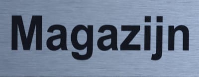 Aluminium-Plaat Magazijn - Deurbord - Infoplaat - 13 x 5 cm