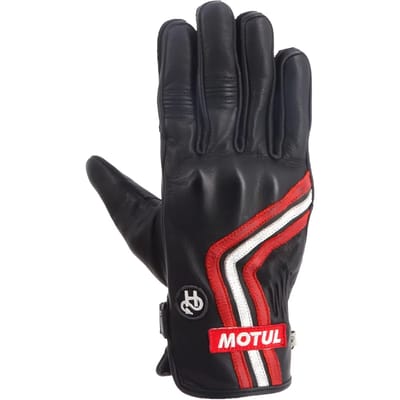 Leren motorhandschoenen voor de zomer Helstons Motul Petrol