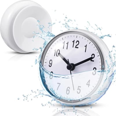 Mini Douche klok Badkamerklokje (Extra Klein) - Badkamer Klok Waterdicht - Douche klok - klok
