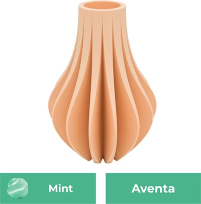 Aventa design vaas – Decoratieve vaas - Mint - 3d geprinte vaas – geschikt voor droogbloemen - 20CM