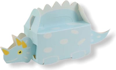 Uitdeeldoosjes Dino blauw 10 Stuks - Traktatie boxen voor Uitdeelcadeautjes - Uitdeelcadeau Kinderfeestje - Kinderen