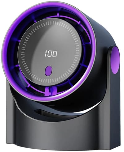 Archi Bladloze Ventilator – Ventilatie - 100 Snelheden – Draadloos – USB-C – Digitaal Display – Fluisterstil - Paars