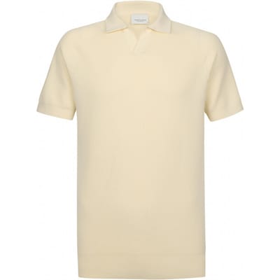 Profuomo poloshirt korte mouw creme