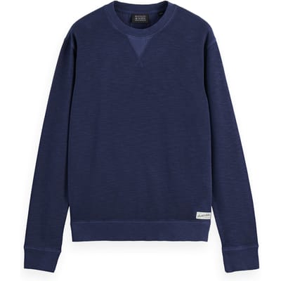 Scotch & Soda G/d Structured Sweatshirt Peacoat Maat: S | Sweaters Outlet | Heren | Blauw