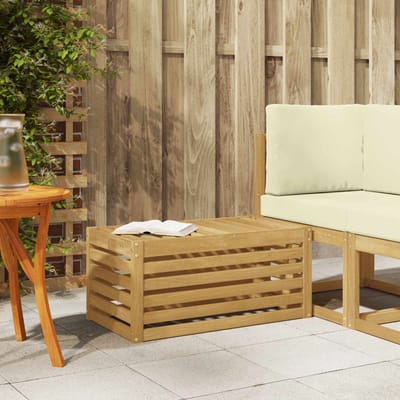 vidaXL - Buitenstoel - Bank - Massief - Acacia - Hout - Wit - 79 - x - 43 - x - 37 - cm
