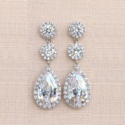 Nieuwe Luxe Peer Zilverkleurige Koreaanse Oorbellen Voor Vrouwen Verjaardagscadeau Sieraden Groothandel E6521 gray
